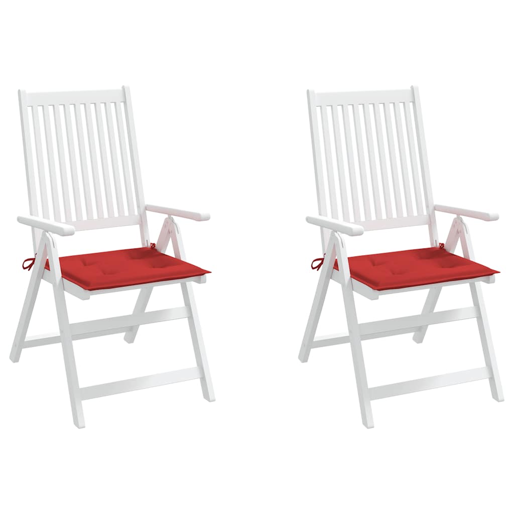 Garden Chair Cushions 2 pcs Red 19.7"x19.7"x1.6" Oxford Fabric
