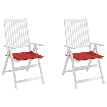 Garden Chair Cushions 2 pcs Red 19.7"x19.7"x1.6" Oxford Fabric