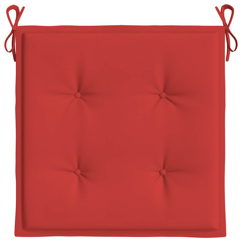 Garden Chair Cushions 2 pcs Red 19.7"x19.7"x1.6" Oxford Fabric