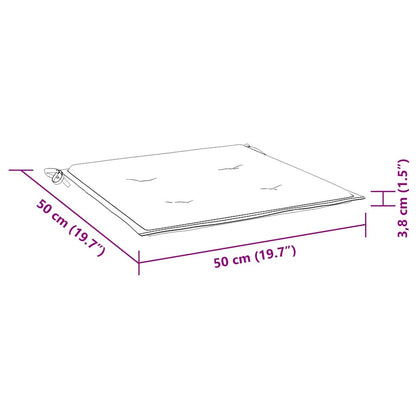 Garden Chair Cushions 2 pcs Red 19.7"x19.7"x1.6" Oxford Fabric