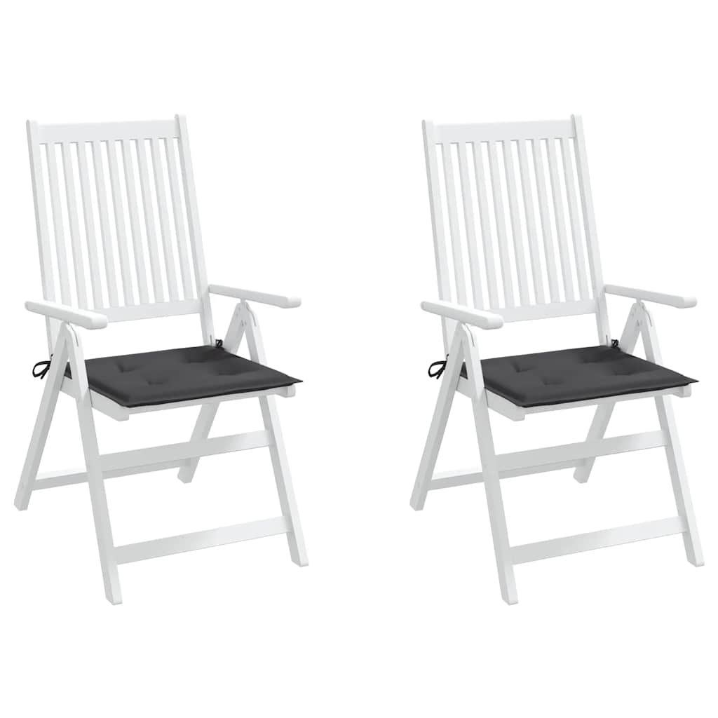 Garden Chair Cushions 2 pcs Anthracite 19.7"x19.7"x1.6" Oxford Fabric