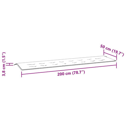 Garden Bench Cushion Anthracite 78.7"x19.7"x1.6" Oxford Fabric