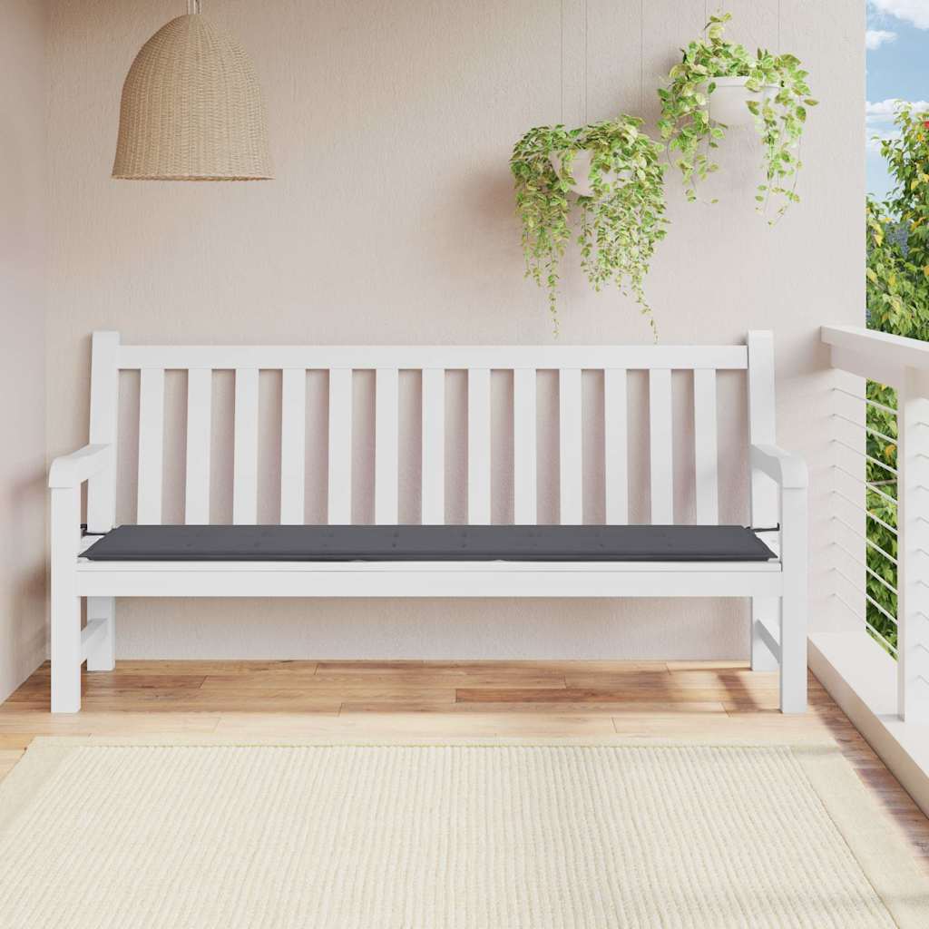Garden Bench Cushion Anthracite 78.7"x19.7"x1.6" Oxford Fabric