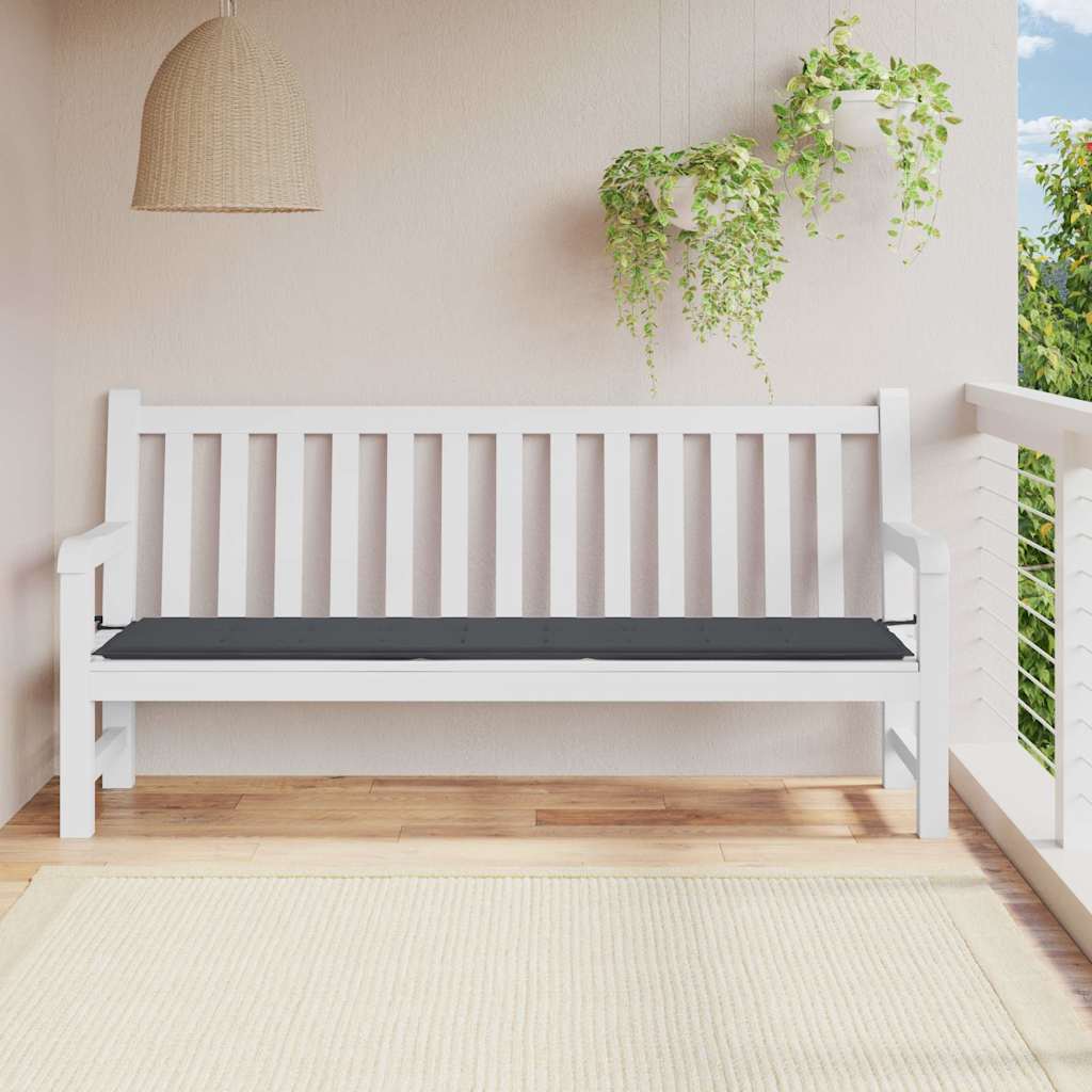 Garden Bench Cushion Black 78.7"x19.7"x1.6" Oxford Fabric