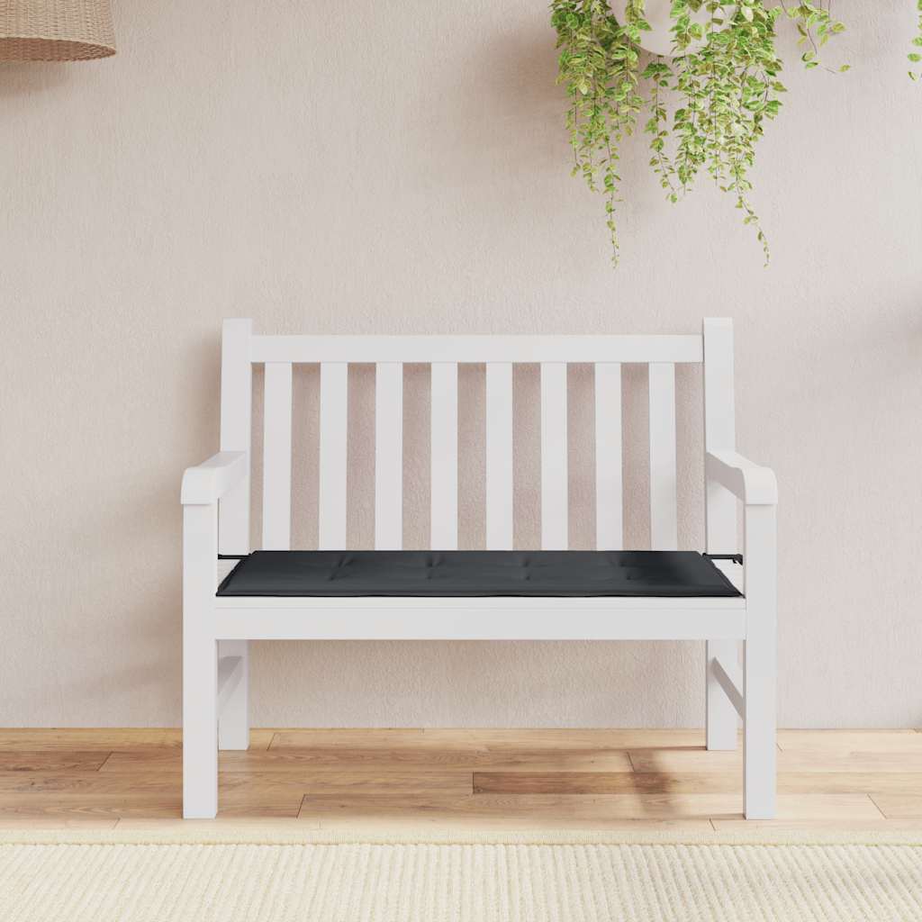Garden Bench Cushion Black 39.4"x19.7"x1.6" Oxford Fabric