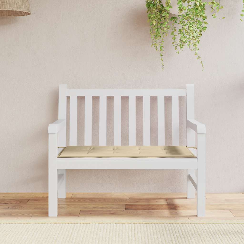 Garden Bench Cushion Beige 39.4"x19.7"x1.6" Oxford Fabric