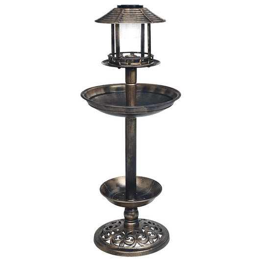 Bird Bath | Bronze | Weather resistant plastic | Decorative Inlays