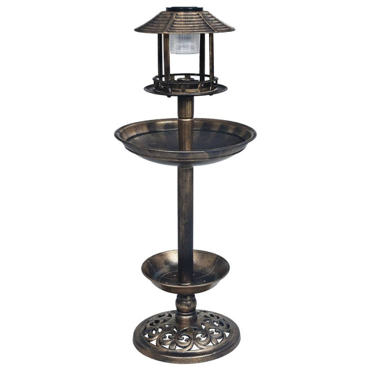 Bird Bath | Bronze | Weather resistant plastic | Decorative Inlays