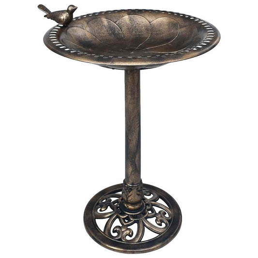Bird Bath | Bronze | Weather-resistant plastic with resin coating