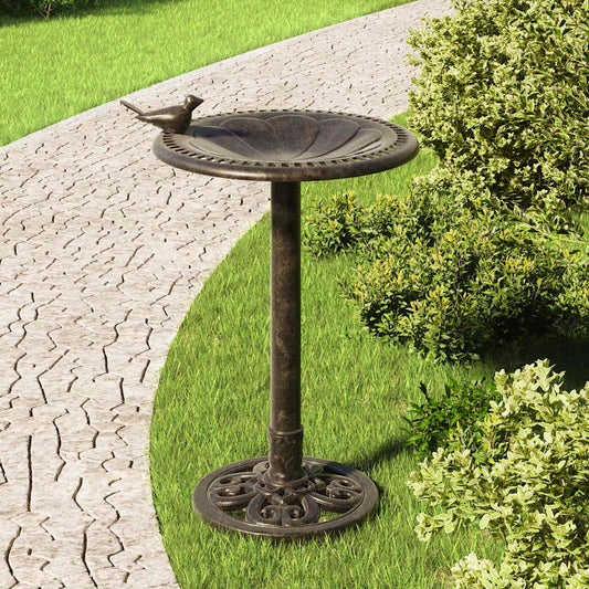 Bird Bath | Bronze | Weather-resistant plastic with resin coating