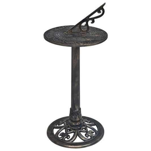 Garden Sundial | Bronze | Plastic | Large | Decorative Inlays