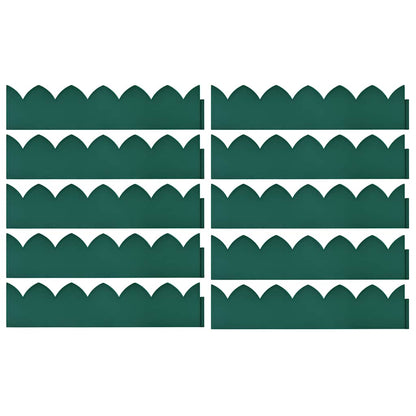 Lawn Edgings 10 pcs Green 65x15 cm PP