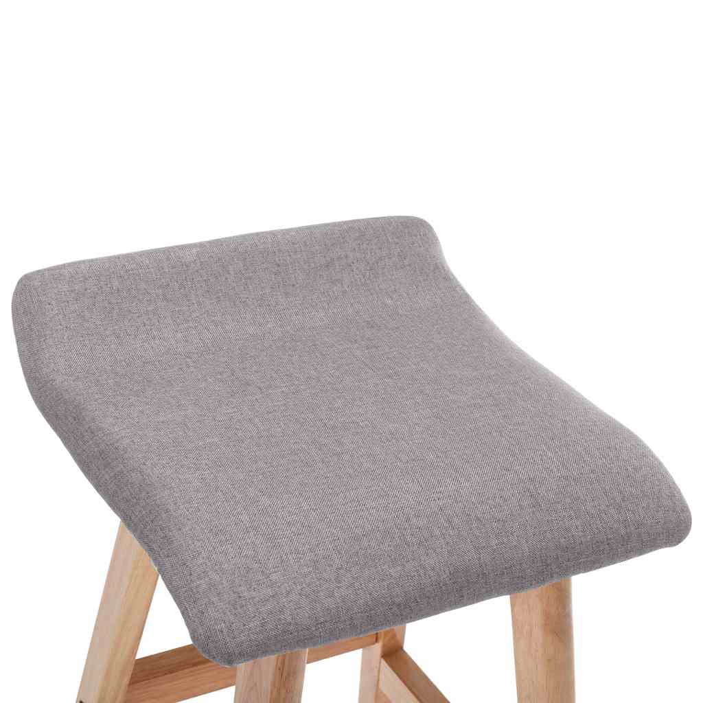 Bar Stool Light Grey Fabric