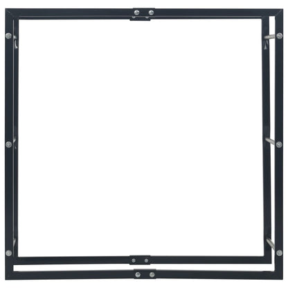 Firewood Rack Black 100x25x100 cm Steel