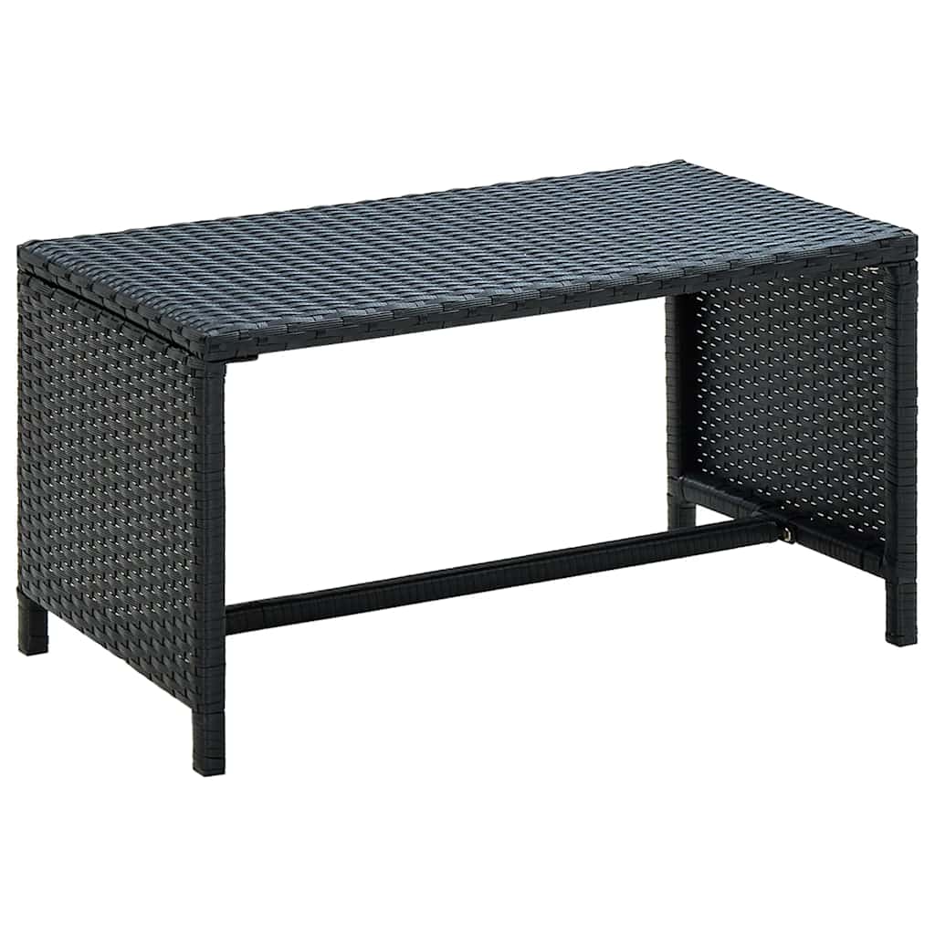Coffee Table | Black | PE Rattan, powder-coated steel | 70x40x38 cm