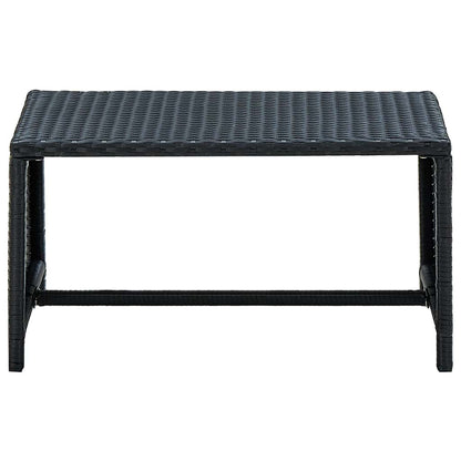 Coffee Table | Black | PE Rattan, powder-coated steel | 70x40x38 cm