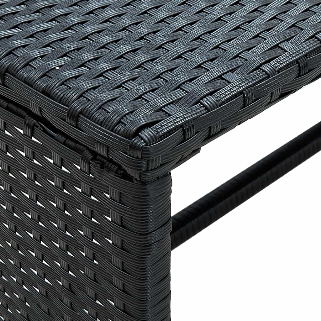 Coffee Table | Black | PE Rattan, powder-coated steel | 70x40x38 cm