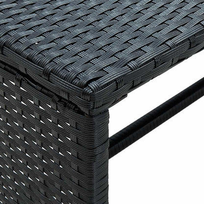 Coffee Table | Black | PE Rattan, powder-coated steel | 70x40x38 cm