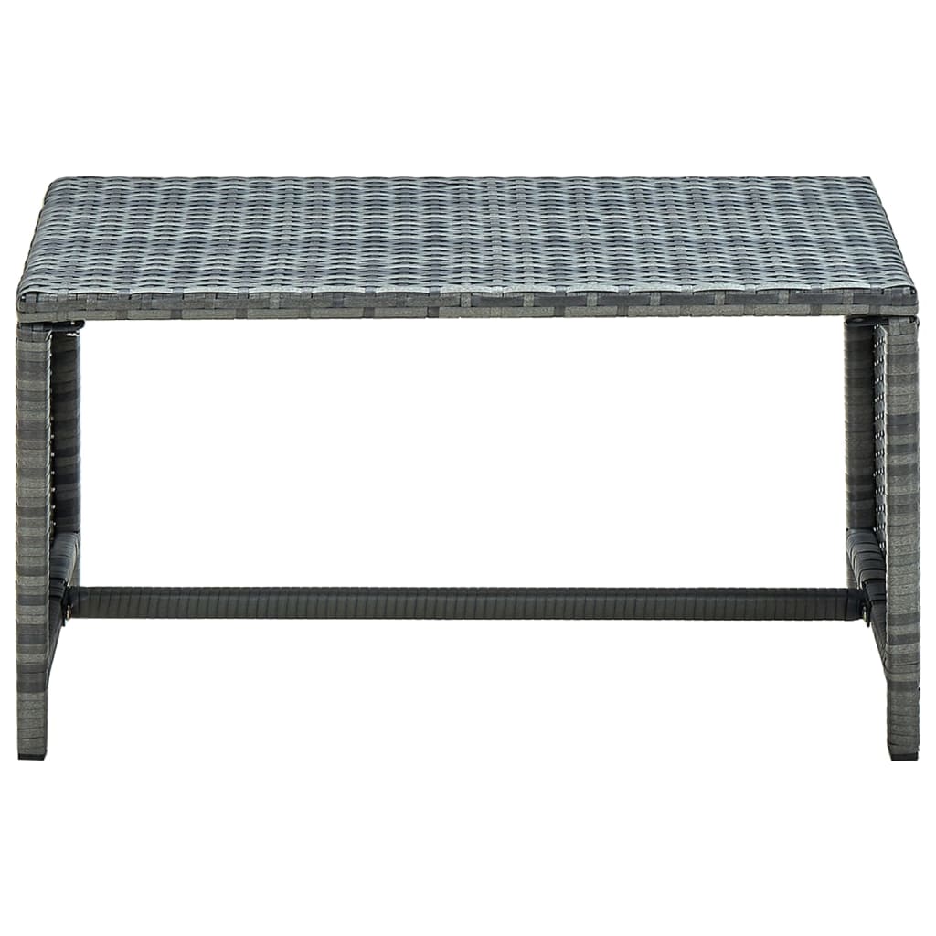 Coffee Table Anthracite 27.6"x15.7"x15" Poly Rattan