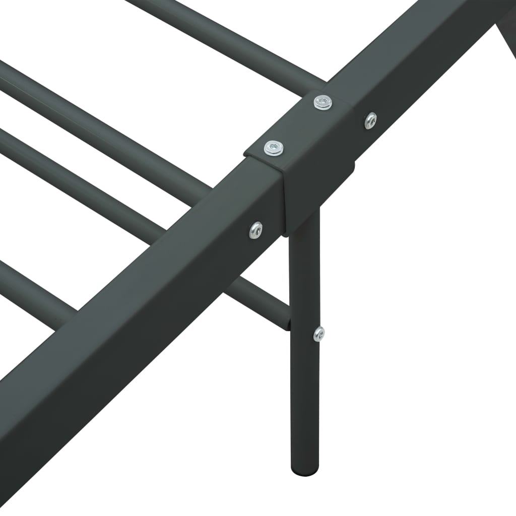 284686 vidaXL Bed Frame without Mattress Grey Metal 120x200 cm