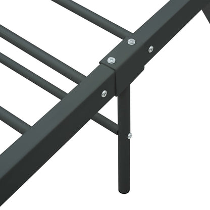 284686 vidaXL Bed Frame without Mattress Grey Metal 120x200 cm