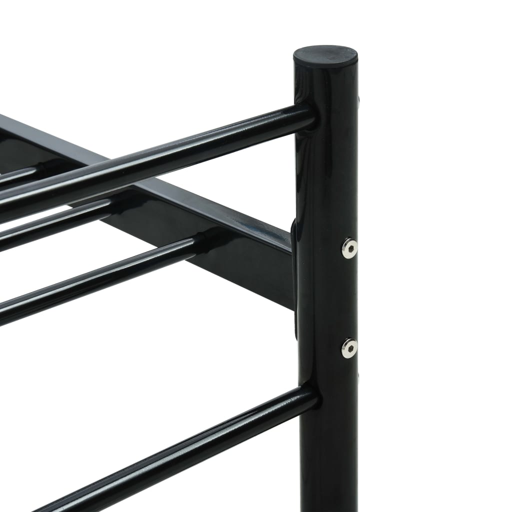 Bed Frame | Black | Powder-Coated Metal | Double | Durable | Bed Frame