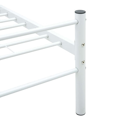 Bed Frame | White | Metal | Double | Durable | Bed Frame | Rectangular