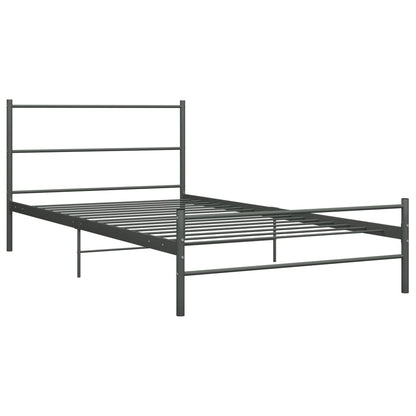 Bed Frame | Grey | Metal | Single | Sturdy | Bed Frame | Rectangular