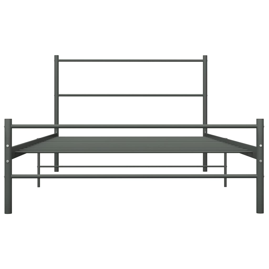 Bed Frame | Grey | Metal | Single | Sturdy | Bed Frame | Rectangular