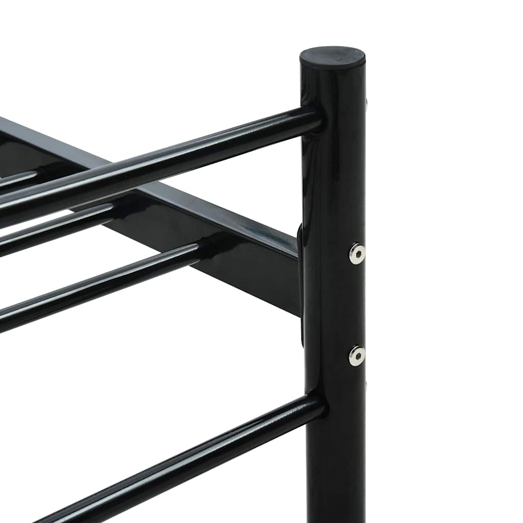 Bed Frame | Black | Metal | 140x200 cm | Durable | Bed Frame