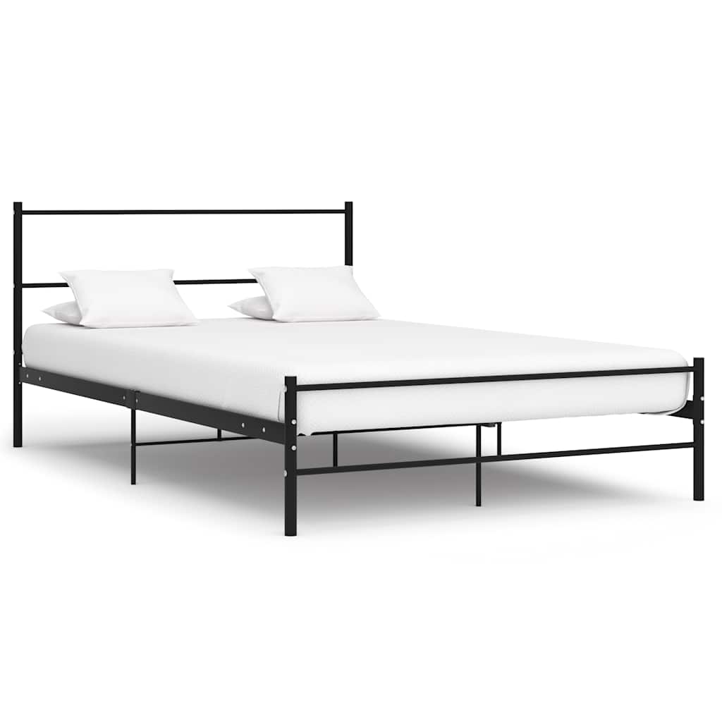 Bed Frame | Black | Metal | 160 x 200 cm | Durable | Bed Frame