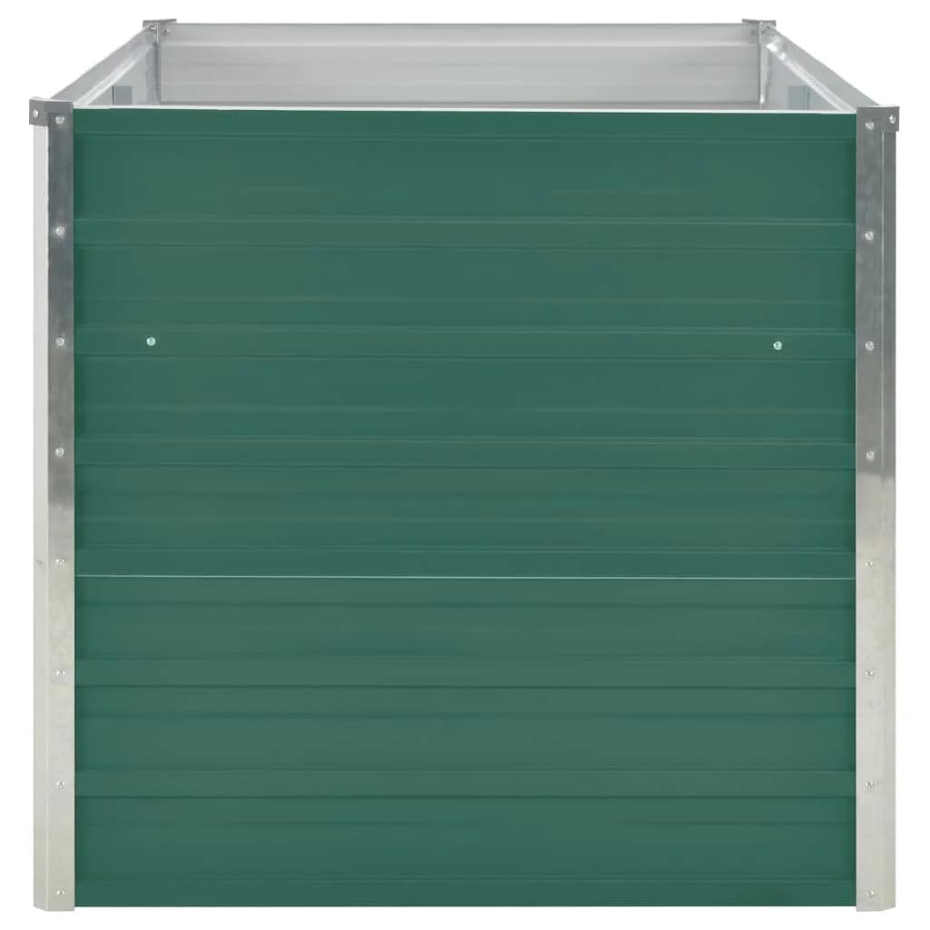Raised Garden Bed Green Galvanized Steel 63.0 x 31.5 x 30.3 in