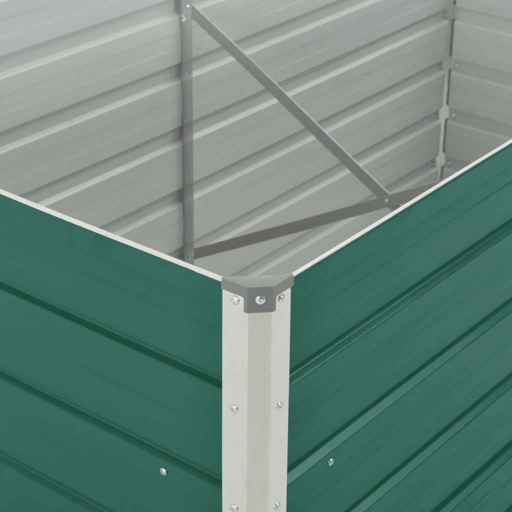 Raised Garden Bed Green Galvanized Steel 63.0 x 31.5 x 30.3 in