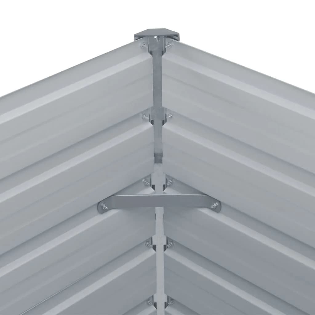 Raised Garden Bed 160x80x45 cm Galvanised Steel Grey