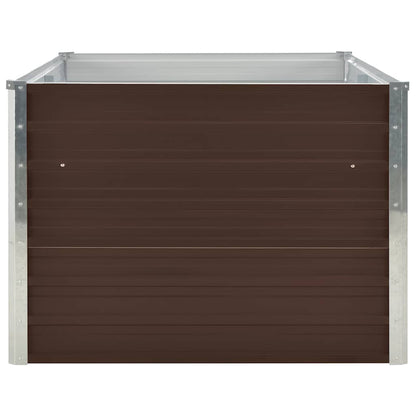 Raised Garden Bed 160x80x45 cm Galvanised Steel Brown