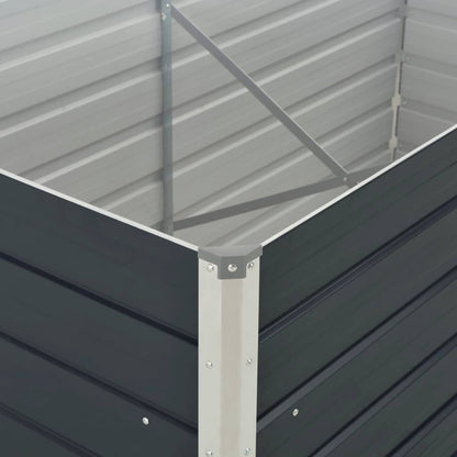 Raised Garden Bed 160x80x45 cm Galvanised Steel Anthracite
