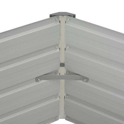 47015 vidaXL Raised Garden Bed 129x129x45 cm Galvanised Steel Green