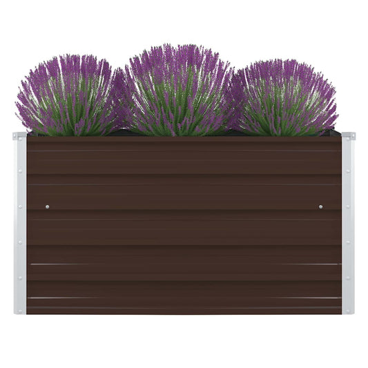 Raised Garden Bed | Brown and Grey | Galvanised steel | Medium | Durable