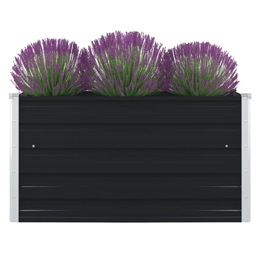 Raised Garden Bed | Anthracite | Galvanised Steel | 100x100 cm