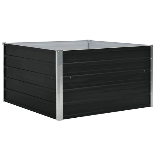 Raised Garden Bed | Anthracite | Galvanised Steel | 100x100 cm
