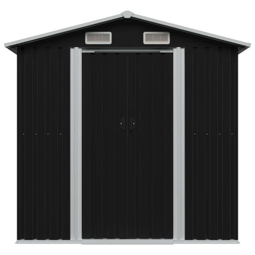 Garden Storage Shed Anthracite Steel 204x132x186 cm