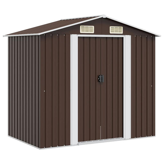 Garden Shed | Brown | Galvanised Steel | Large | Durable | Garden Shed