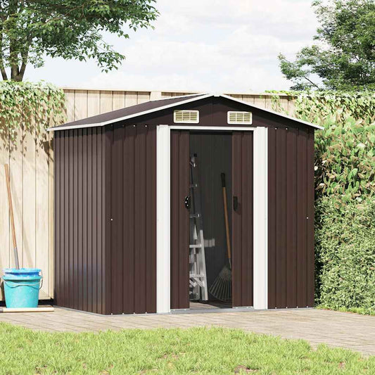 Garden Shed | Brown | Galvanised Steel | Large | Durable | Garden Shed