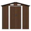 Garden Storage Shed Brown 204x132x186 cm Steel