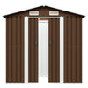 Garden Storage Shed Brown 204x132x186 cm Steel