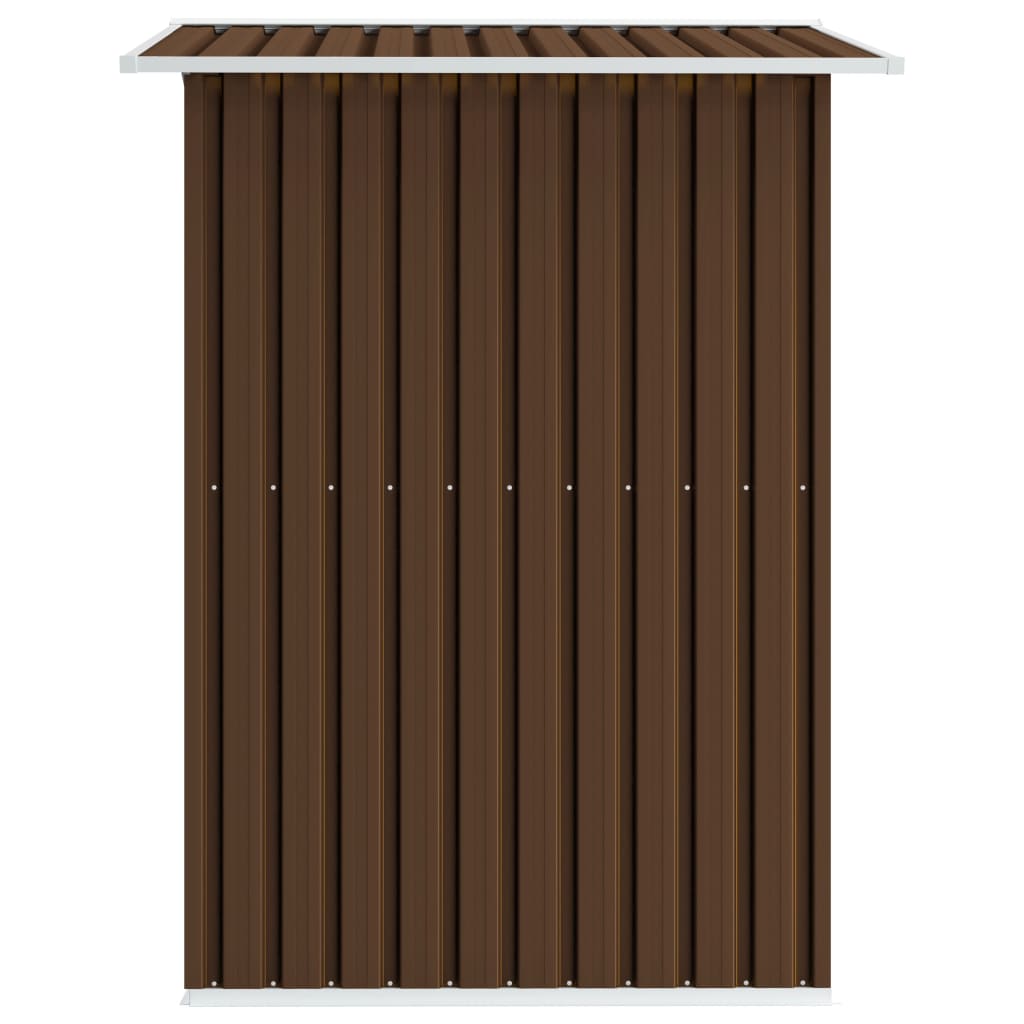 Garden Storage Shed Brown 204x132x186 cm Steel