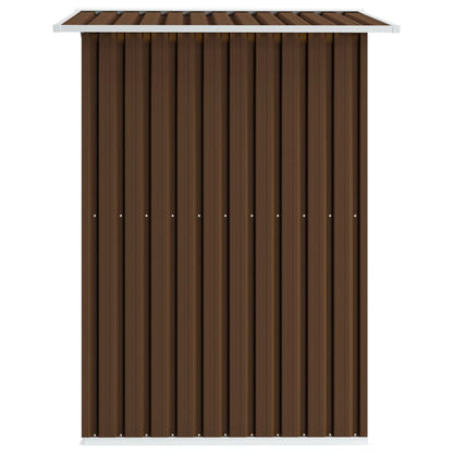 Garden Storage Shed Brown 204x132x186 cm Steel