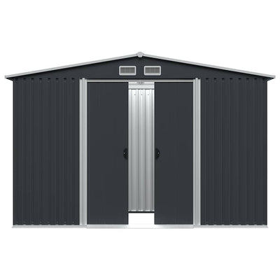 Garden Storage Shed Anthracite Steel 257x205x178 cm