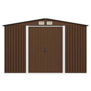 Garden Storage Shed Brown 257x205x178 cm Steel