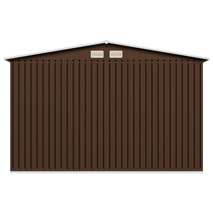 Garden Storage Shed Brown 257x205x178 cm Steel